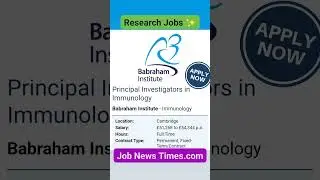 Immunology Jobs in the UK Apply Now #jobsinuk #phdjobs #doctorate #immunology