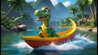 Row Row Your Dinosaur | Fun Toddler Song | Catchy Nursery Rhyme for Kids