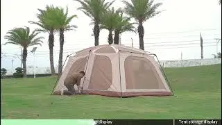 Instant Exquisite Camping Mushroom House Tent Family Sunscreen Camping Dome