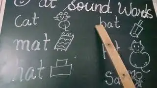 #at sound words (rat 🐀 cat 😺 bat 🦇 fat,sat,hat 🤠,pat) ##@Lakshmi singh-ox8ru#for LKG class
