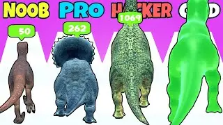 NOOB vs PRO vs HACKER vs GOD in Dino leaving Eat and Run