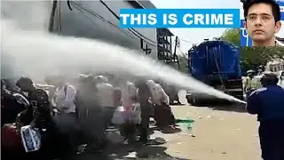 Migrant workers sprayed with disinfectant in Delhi, Raghav Chadha calls in criminal