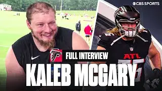 Kaleb McGary Talks Falcons O-Line, Blocking for Bijan, and Toughest Edge Rushers He's Faced! 🏈