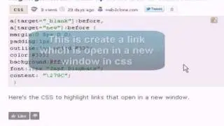 CSS Tutorial : css highlited links that open in a new window