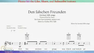 Den Falschen Freunden (German folk song) Two Guitars Arrangement with TAB