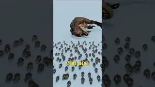 Rats Pulling A T Rex vs Elephant Pulling A T Rex