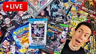 🔴 LIVE on NYE! OPEN ONE PIECE POKEMON UNION ARENA PRB-02 MEGA DREAM RIP TIL YA HIT and SLAB BAGS!