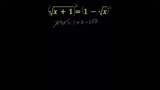 Solving A Radical Equation | Algebra