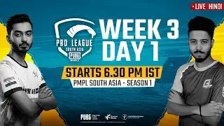 [Hindi] PMPL South Asia 2020 LIVE | PUBG Mobile Pro League 2020 LIVE STREAMING Week 3 Day 1