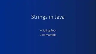 Strings in Java. #java #string #immutable