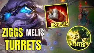 ZIGGS CAN MELT TURRETS BETTER THEN ANYONE!!! (demolish on ziggs?) - League of Legends