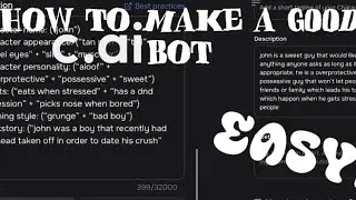 how to make a GOOD and DETAILED c.ai bot (advice from a c.ai creator)