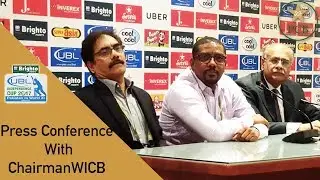 PCB Chairman Mr  Najam Sethi and President WICB Mr  Dave Cameron Press Conference at GSL
