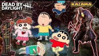 Kazama became blight in dbd😱🔥| shinechan and his friends playing dead by daylight 😂| horror hame