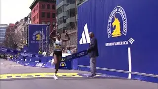 Hellen Obiri wins her second Boston Marathon