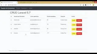 1. Aplicación Web Registro de estudiantes (CRUD) con Laravel 5.7, Introducción
