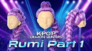Охотники на демонов в стиле K-pop 😈 Как сделать косу Руми Хантрикс: Кукла на заказ