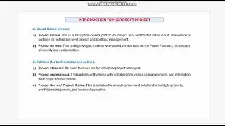 Introduction to MS Project Tutorial 01