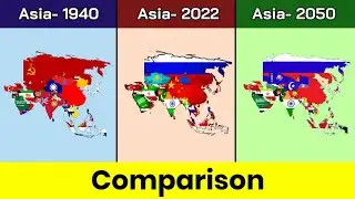 Азия 1940 против Азии 2022 против Азии 2050 | Азия | 1940 против 2022 против 2050 | Сравнение | D...