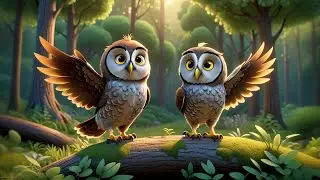 Three Happy Owls Learn Big and Small | Opposites Song for Kids | Fun Size Comparison Rhyme