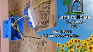 Tiny House 57 &mdash; установка розетки посередине кабельной трассы
