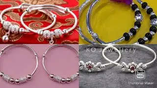 Silver kada for baby boy/girl/newborn baby silver kada/silver bangles for baby/light weight bangles
