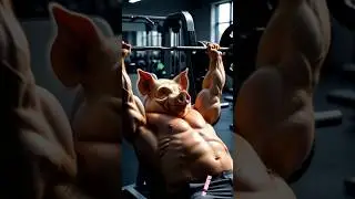 From Ice Cream to the Gym 🏋️🐷#ai #pig #animals #foryou #funny #cute #icecream #heart #aivideo #like