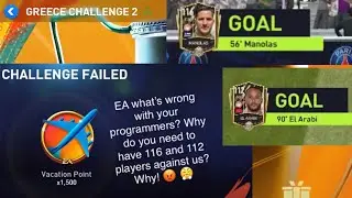 Fifa Mobile 22: Summer Vacation Europe - Greece Challenge 2 last match is impossible to win! 😤