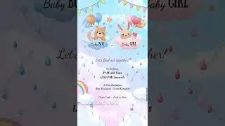 Adorable Baby Shower & Gender Reveal Invitations.    #babyshowerinvitations #genderrevealideas