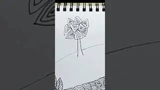 Abstract Tree 🌴 doodle pattern 🖍️#drawing #doodle
