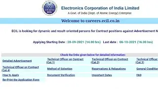 ECIL Recruitment 2021 | ECIL Vacancy 2021 | ECIL | ECIL Jobs | Latest Jobs 2021