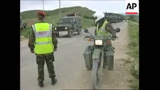 MACEDONIA: NATO MILITARY CONVOY ARRIVES FROM GREECE