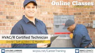 WCPSS Career Training Certificates - HVAC/R Technician (Voucher and Tools Included)