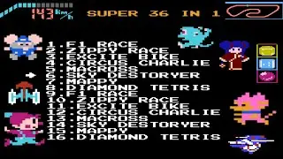 NES 36-in-1 Multicart : Super Games Retro Classics Gameplay