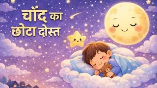 चाँद का छोटा दोस्त | 2 Minute Bedtime Story for Kids in Hindi 🌙✨ | Chanda Mama 🌝 | kids video 🌃