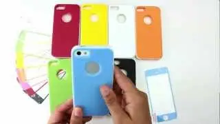 Видеообзор мягкого чехла и цветной защитной пленки для Apple iPhone 5