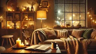 Cozy Winter Night ❄️ Snowfall Outside | Calm & Relaxing Ambience