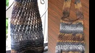 Mesh Tote Bag Crochet Tutorial - Right Handed Crochet Tutorial