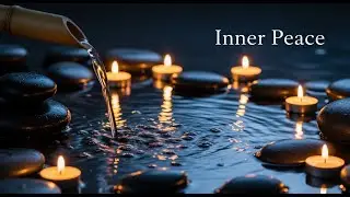 Relaxing Zen Morning Glow Bamboo Fountain and Candle Glow for Healing Sleep Meditation and Serenity