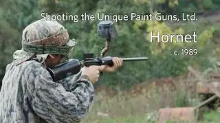 Shooting the Unique Paintguns Hornet Pump Paintball Gun c.1989