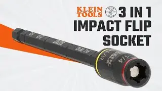 Klein Tools 32767, 3-in-1 Impact Flip Socket | Authorized Distributor | KPaul - Veteran Owned