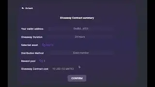 VAIOT's Giveaway Contracts functionality
