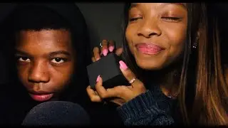 ASMR - me and my brother try to give you asmr :D (multiple triggers!!)