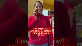 First shift exam #uppolice #shortsvideo #uppoliceconstable #liveinterview #uppoliceexam #review