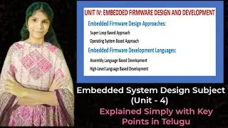 UNIT 4: Embedded Firmware Design and Development &ndash; Simple Explanation with Key Points