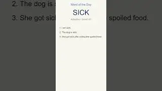&ldquo;sick&rdquo; Meaning +3 Examples | Improve Your English Fast! 📚 #vocabulary #learnenglish #shorts