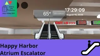 Hyundai escalator at Happy Harbor | Roblox (Atrium Escalator)