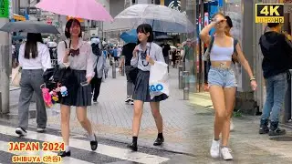 4k hdr japan travel 2024 | Walk in Shibuya (渋谷) Tokyo Japan | City ambience Nature for relaxing