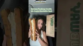 Viral Subway Footlong Cookie Ice Cream Sandwich Hack 🍪 #subway #subwaysandwich #dessert #foodie