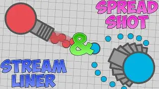 Diep.io #16 // UPDATE // NEW SPREADSHOT & STREAMLINER TANKS // Tank army in diepio!